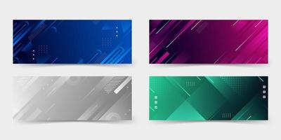 banner background. full color, gradation, collection set vector