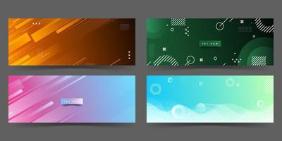 banner background. full color, gradation, collection set vector