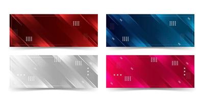 banner background. full color, gradation, collection set vector