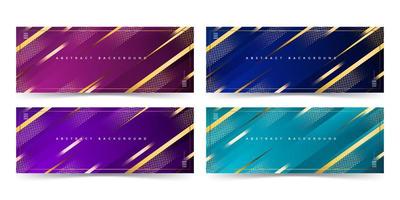 banner background. full color, gradation, collection set vector