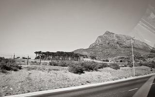 Drive by Mountains, Cape Town. Watch out of car window. photo