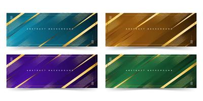 banner background. full color, gradation, collection set vector