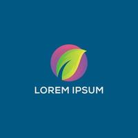 Modern gradient Eco leaf logo design vector