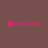 Abstract modern pink rose logo design vector