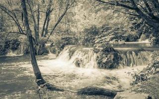 Plitvice Lakes National Park waterfall turquoise blue green water Croatia. photo