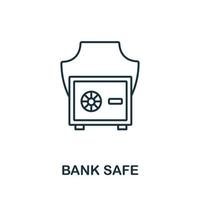 Bank Safe icon from insurance collection. Simple line Bank Safe icon for templates, web design and infographics vector