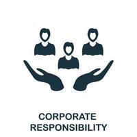 Corporate Responsibility icon. Simple element from management collection. Creative Corporate Responsibility icon for web design, templates, infographics and more vector