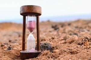 Hourglass close up photo