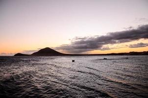 Sunset over the sea photo