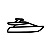 yacht icon vector. Isolated contour symbol illustration vector