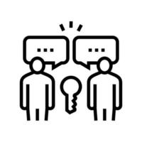 work ethic soft skill line icon vector illustration