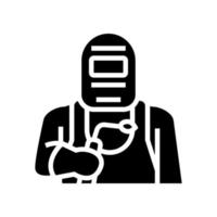 welder worker glyph icon vector illustration