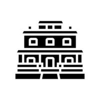 craftsman house glyph icon vector illustration