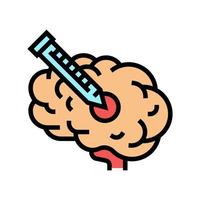 injection in brain color icon vector illustration