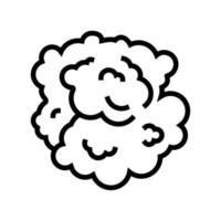 clouds of smoke line icon vector illustration