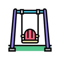 swing kindergarten color icon vector illustration