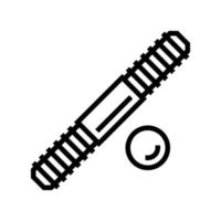 set stud bolt line icon vector illustration