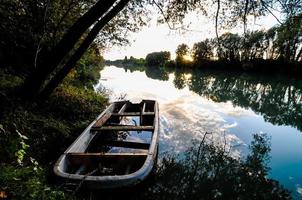 Boat on the river photo