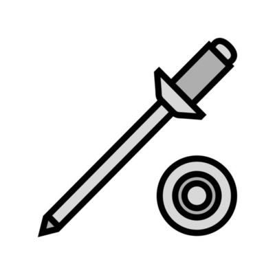 rivet screw color icon vector illustration