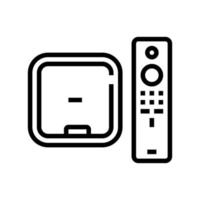 Ilustración de vector de icono de línea de reproductor de transmisión de 4k