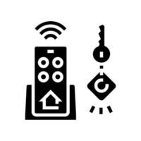 key finder glyph icon vector illustration