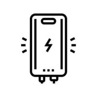 portable charger line icon vector illustration