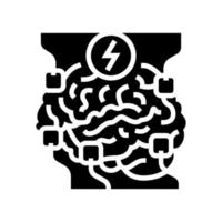 functional neurosurgery glyph icon vector illustration