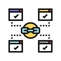 relevant outbound links color icon vector illustration