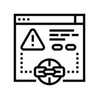 irrelevant link line icon vector illustration