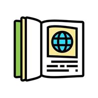 textbook literature color icon vector illustration