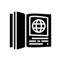 textbook literature glyph icon vector illustration