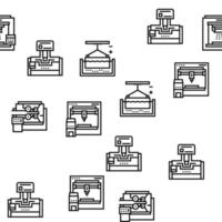 Metal Working Machine Vector Seamless Pattern