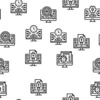 Software Program Development Vector Seamless Pattern