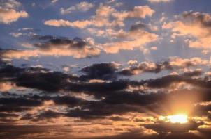 Colourful sky at sunset photo