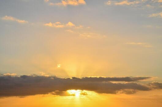 Sky over the sunset photo