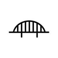 Bridge icon vector. Isolated contour symbol illustration vector