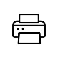 office printer icon vector. Isolated contour symbol illustration vector