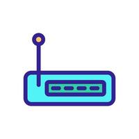 Modem for TV icon vector. Isolated contour symbol illustration vector