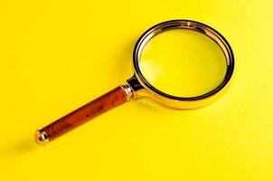 Magnifying glass close up photo