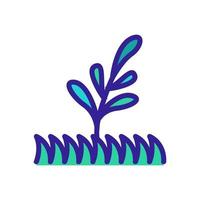 hierba y bluegrass icono vector contorno ilustración