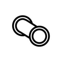pipe icon vector. Isolated contour symbol illustration vector