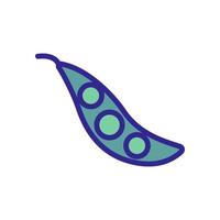 Green pea icon vector. Isolated contour symbol illustration vector