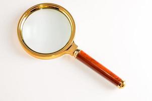 Magnifying glass close up photo