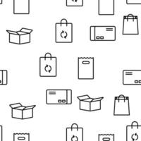 Packaging Types Vector Seamless Pattern