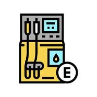 Ilustración de vector de icono de color de gasolinera de etanol