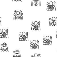 Values Human Life Vector Seamless Pattern