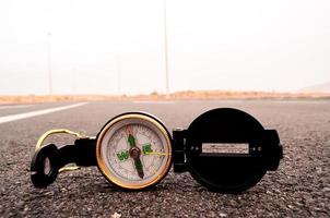 Compass on the ground photo