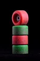 Isolated skateboard wheels photo