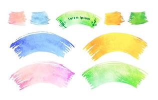 Vector hand drawn watercolor brush strokes