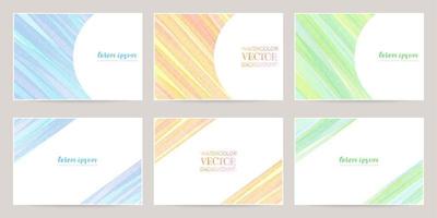 watercolor vector colorful frames, striped pattern